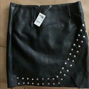 Charlotte Russe Faux Leather skirt with riveting